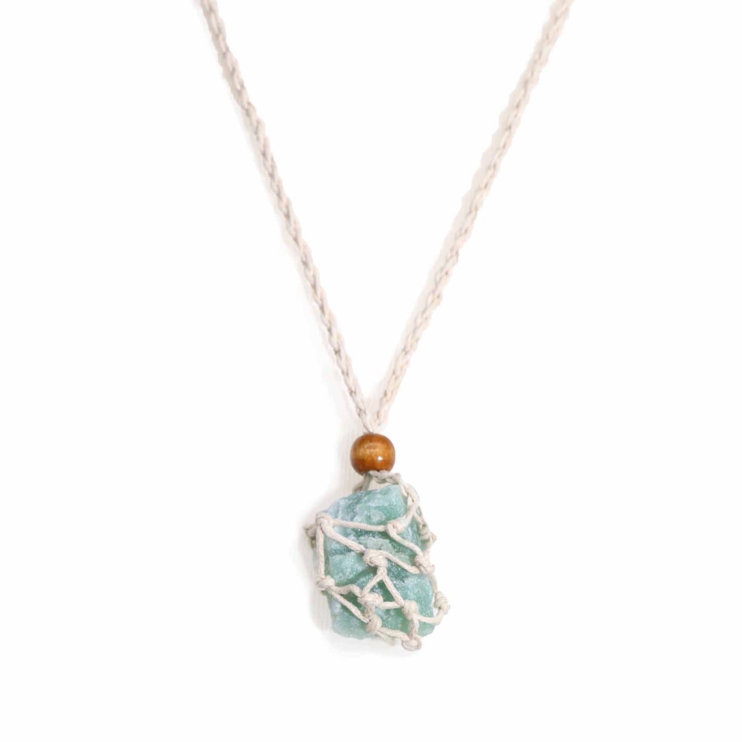 Edelsteen Ketting Macrame - Natuur