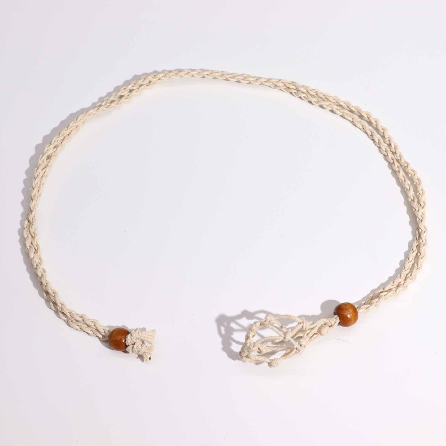 Edelsteen Ketting Macrame - Natuur