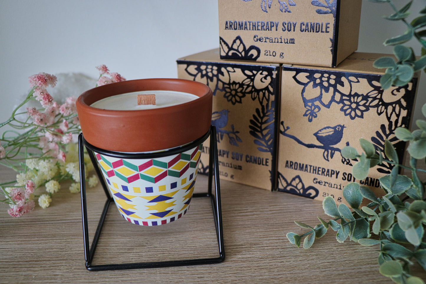 Aromatherapie Kaars - Geranium