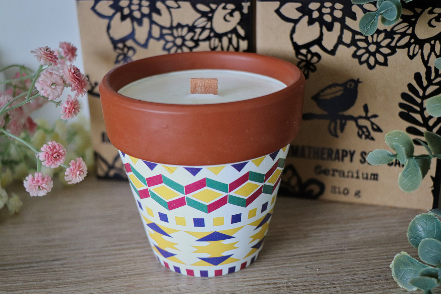 Aromatherapie Kaars - Geranium