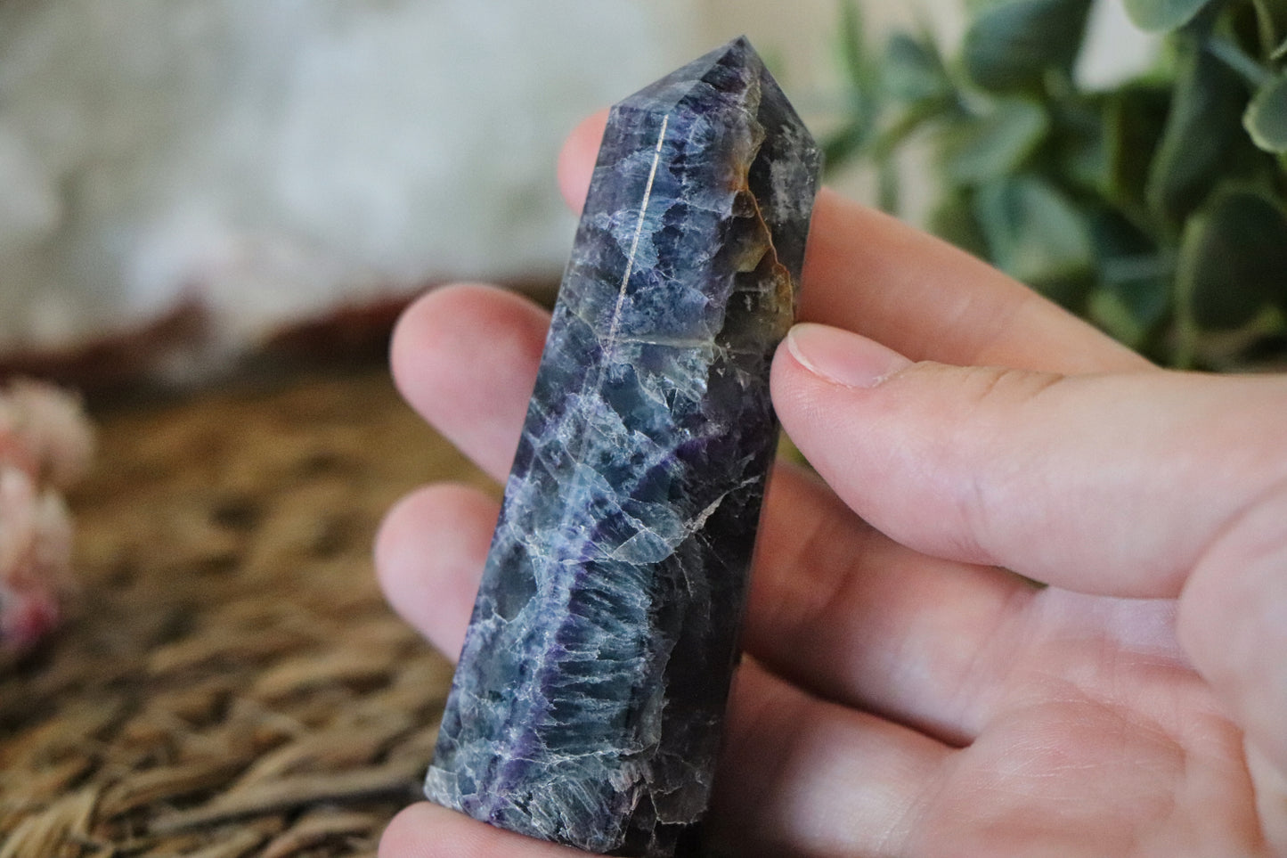 Regenboog fluoriet Obelisk