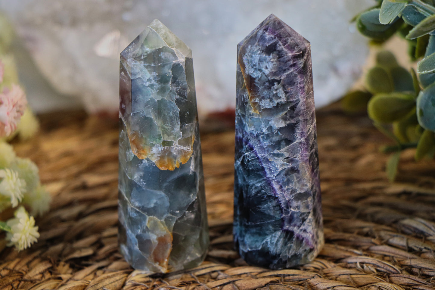 Regenboog fluoriet Obelisk