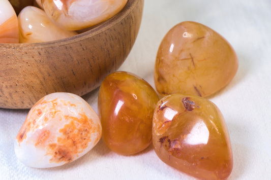 Carneool Trommelsteen L