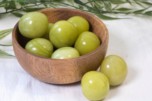 Limoen Jade Trommelsteen