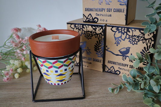 Aromatherapie Kaars - Geranium