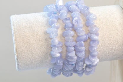 Blauwe Chalcedoon Splitarmband