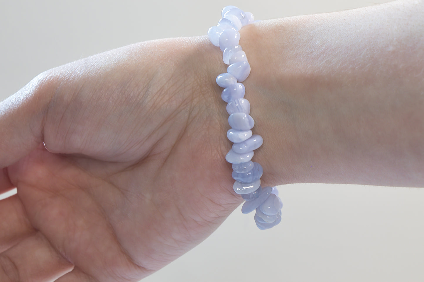 Blauwe Chalcedoon Splitarmband