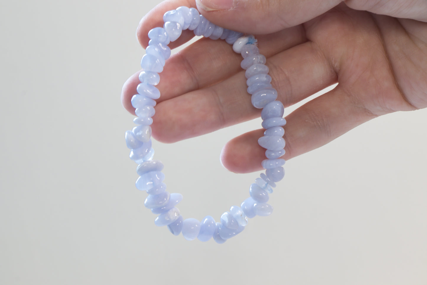 Blauwe Chalcedoon Splitarmband